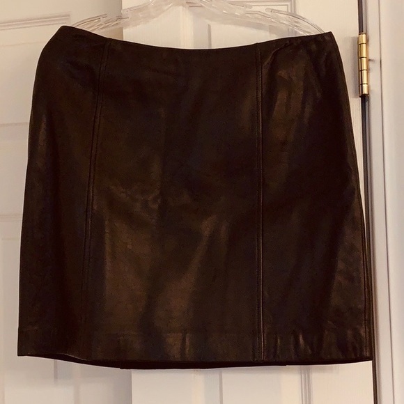 Liz Claiborne Dresses & Skirts - Chocolate Brown soft leather skirt. Size 12